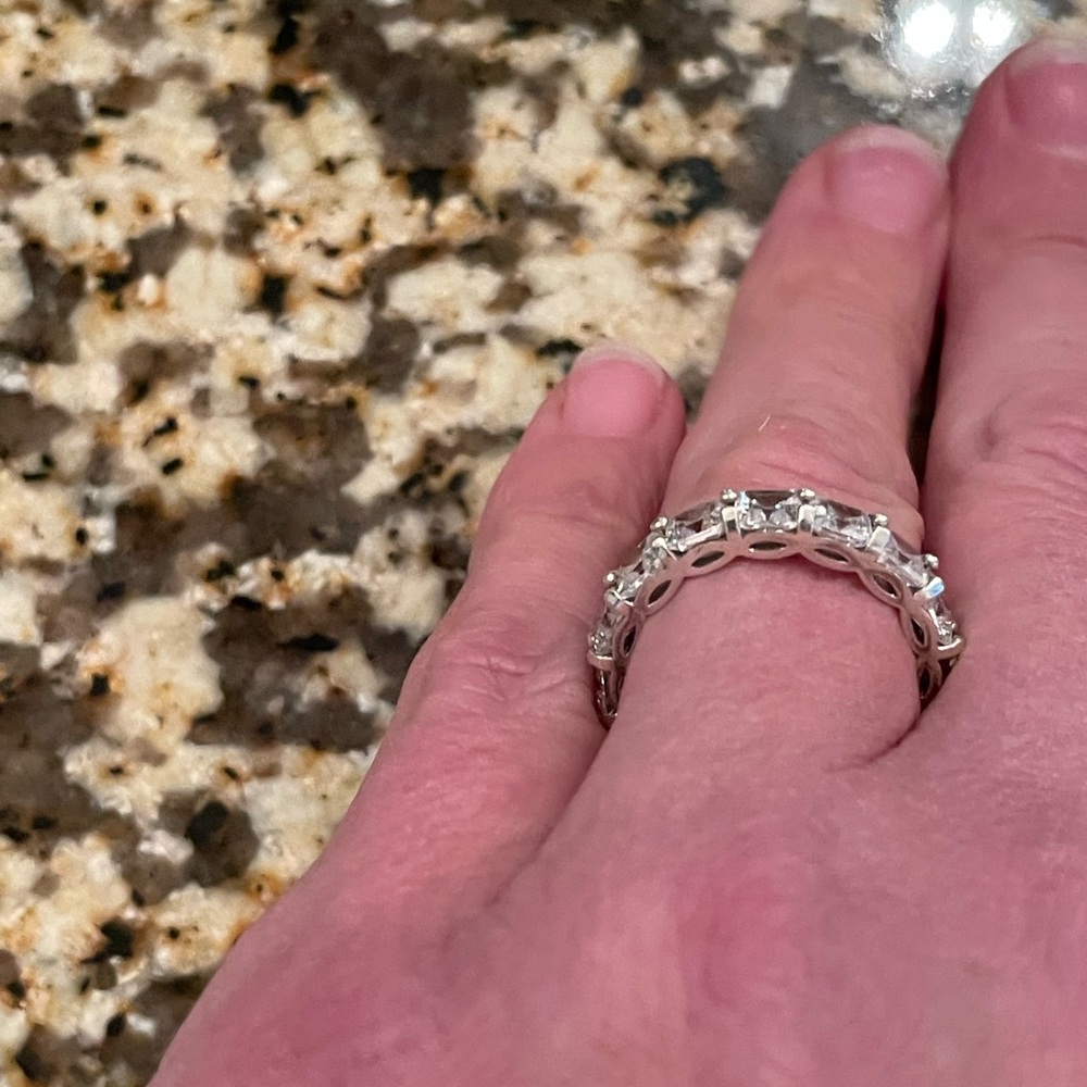 Solid Sterling Silver Stamped 925 Lab Created Dia… - image 5